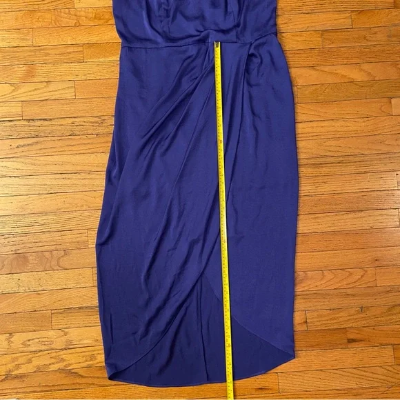 Express Satin Faux Wrap Maxi/Midi Dress - Picture 14 of 15